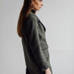 MONVERA LONG BLAZER SET - GREY